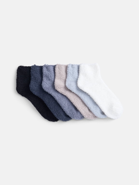 Women's Cozy Ankle Socks, 6-Pack, Size 4-10