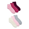 thumbnail image 1 of Joyspun Women's Cozy Ankle Socks, 6-Pack, Fits Shoe Sizes 4-10, 1 of 8