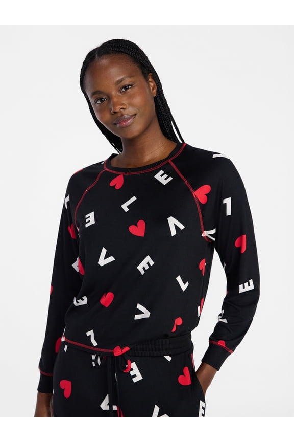 Women's Cozy Lounge Collection Hacci Knit Long Sleeve Sleep Top, Sizes XS to 3X