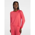 thumbnail image 1 of Joyspun Women's Cozy Lounge Collection Hacci Knit Long Sleeve Sleep Top, Sizes XS to 3X, 1 of 6