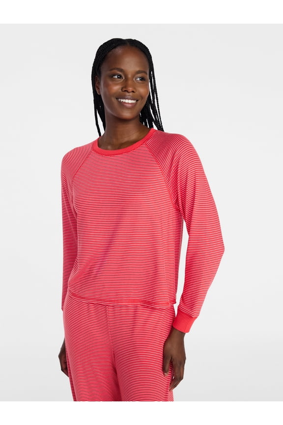 Women's Cozy Lounge Collection Hacci Knit Long Sleeve Sleep Top, Sizes XS to 3X