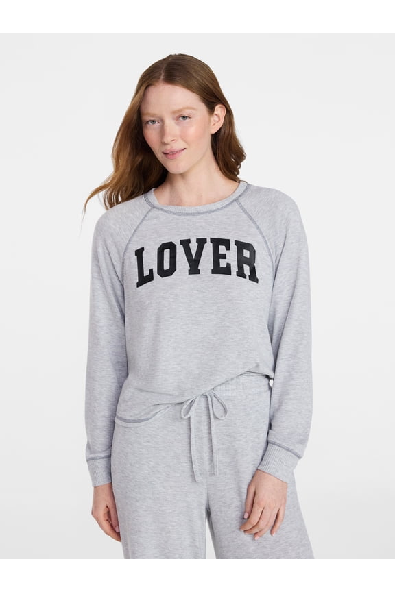 Women's Cozy Lounge Collection Hacci Knit Long Sleeve Sleep Top, Sizes XS to 3X