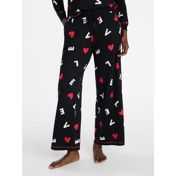 Joyspun Women's Cozy Lounge Collection Hacci Knit Sleep Pants, 29” Inseam, Sizes XS to 3X