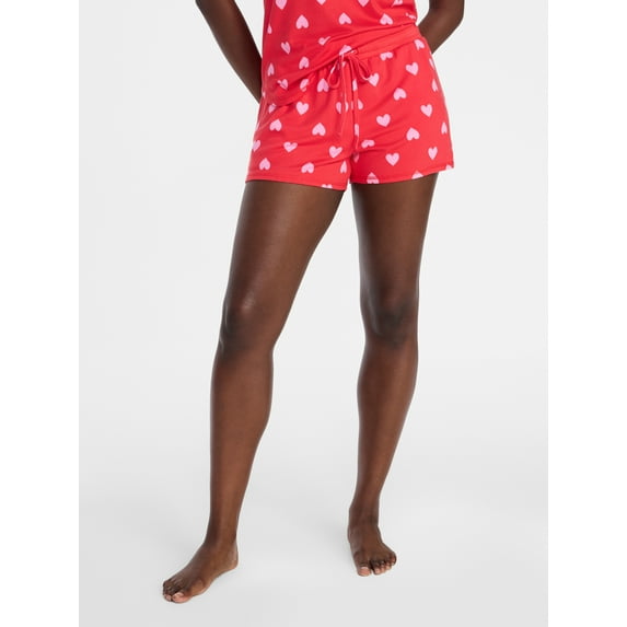 Joyspun Women's Cozy Lounge Collection Hacci Knit Sleep Shorts, 3" Inseam, Sizes XS-3X