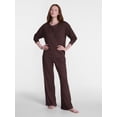 thumbnail image 1 of Joyspun Women's Cozy Lounge Collection Hacci Henley Top and Pants, 2-Piece Pajama Set, Sizes XS-3X, 1 of 5