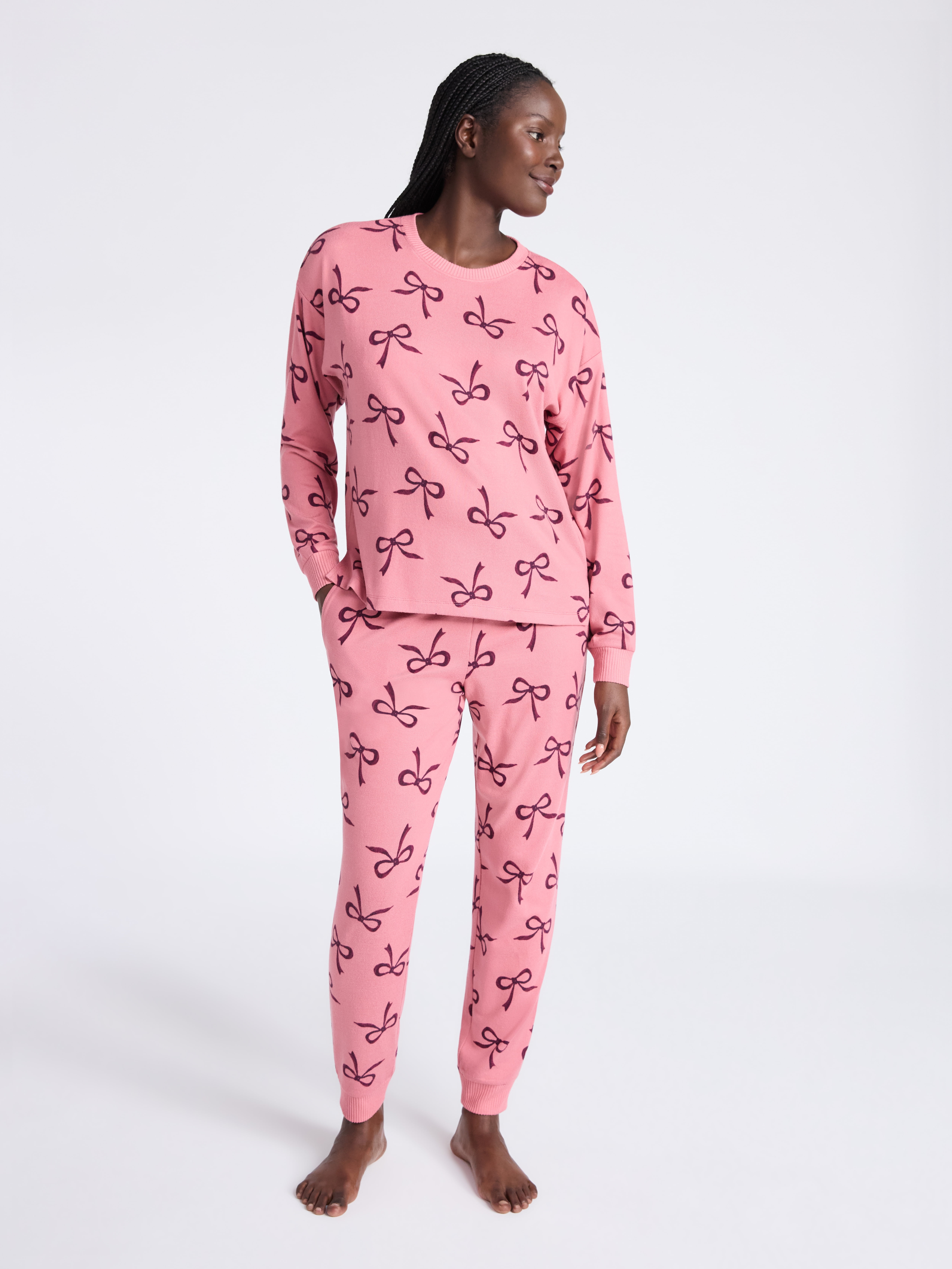 Long Sleeve Cozy Pajamas Set Women's Bamboo Stretch-Knit Long