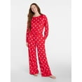 thumbnail image 1 of Joyspun Women's Cozy Lounge Collection Hacci Long Sleeve Top and Pants Pajama Set, 2-Piece, Sizes XS-3X, 1 of 5