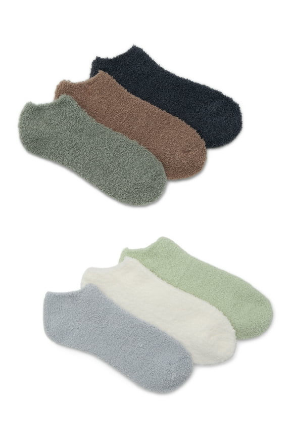 Women's Cozy Low Cut Socks, 6-Pack, Fits Shoe Sizes 4-10