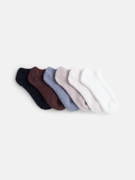 Women's Cozy Low Cut Socks, 6-Pack, Size 4-10