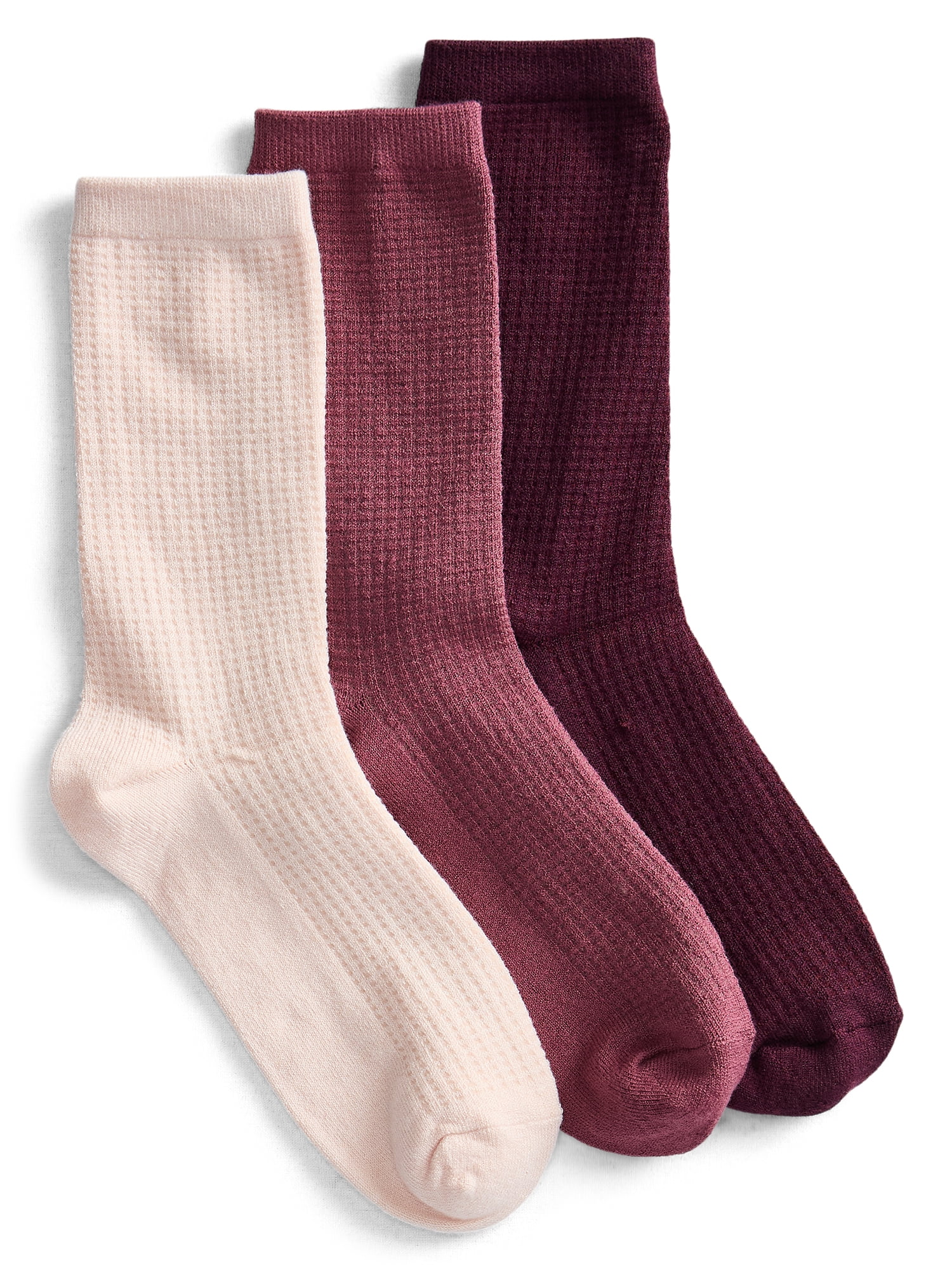 Joyspun Women’s Crew Elevated Dress Socks, 3-Pack, Shoe Sizes 4-10