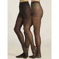 thumbnail image 1 of Joyspun Women's Dot Back Seam and Opaque Tights, 2-Pack, Sizes S to 3XL, 1 of 4