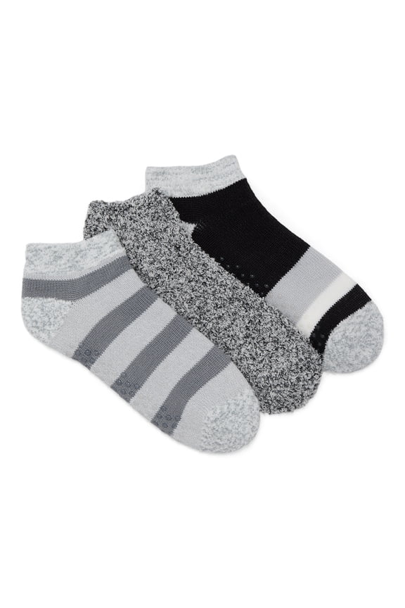 Women's Double Layer Low Cut Lounge Socks, 3 Pack, Shoe Sizes 4-10