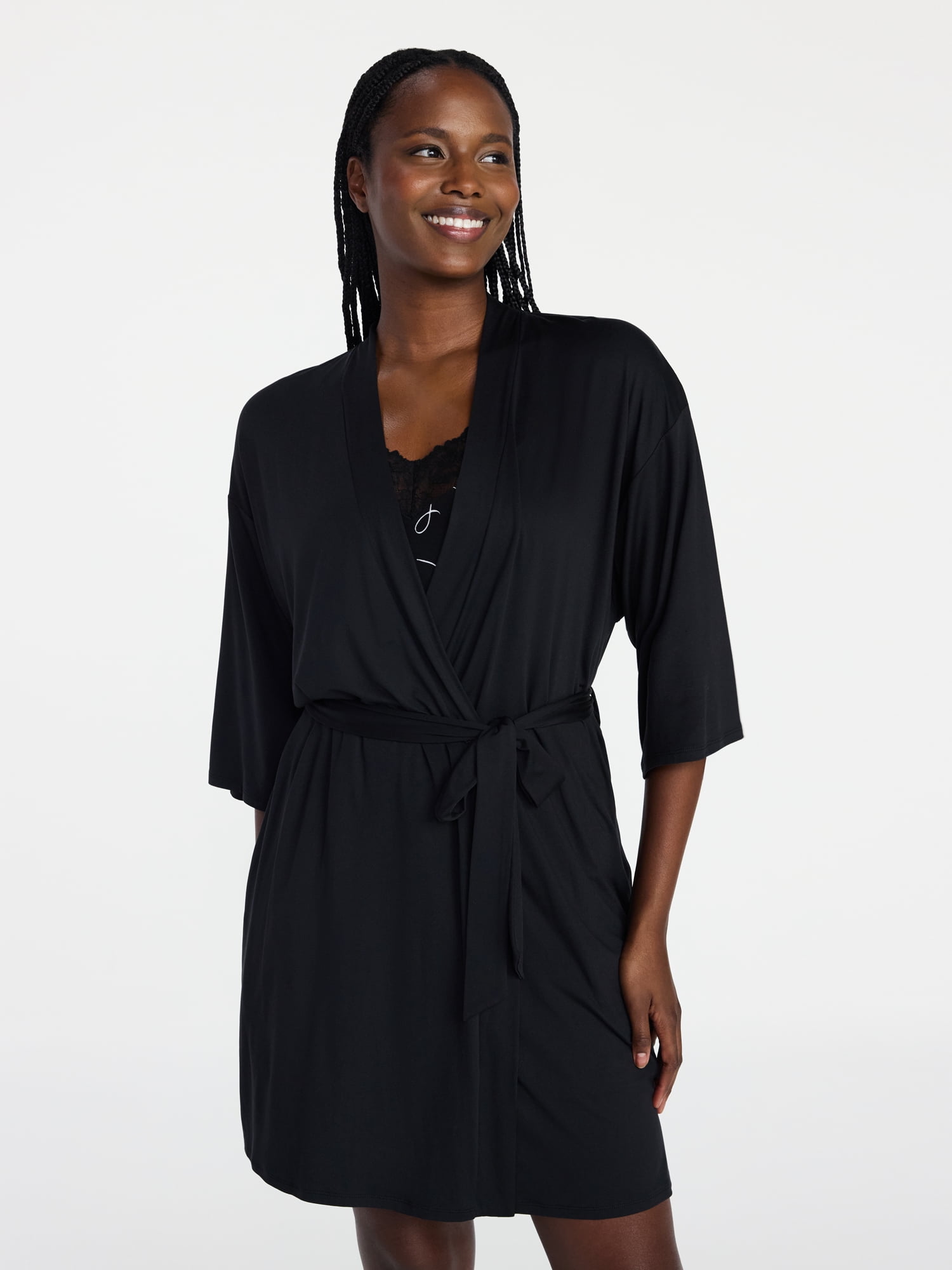 Joyspun Women’s Dreamy Soft Collection Knit Robe, Sizes S/M-2X/3X