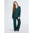 thumbnail image 1 of Joyspun Women’s Dreamy Soft Collection Long Sleeve Top and Pants Pajama Set, Sizes XS-4X, 1 of 5