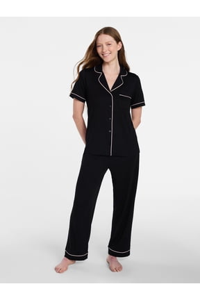 Women's Dreamy Soft Collection Notch Collar Top and Capri Pants Pajama Set, 2-Piece, Sizes XS-3X