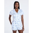 thumbnail image 1 of Joyspun Women's Dreamy Soft Collection Notch Collar Top and Shorts Pajama Set, 2-Piece, Sizes XS-3X, 1 of 7