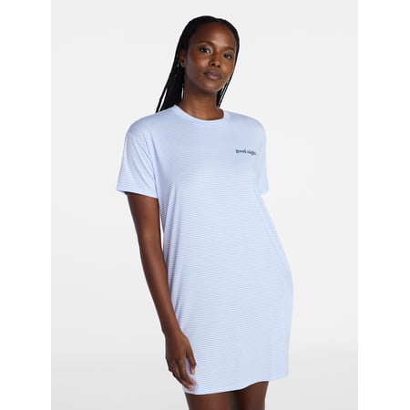 Joyspun Women's Dreamy Soft Collection Short Sleeve Sleepshirt, Sizes S/M-2X/3X