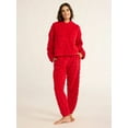 thumbnail image 1 of Joyspun Women's Embossed Plush Hoodie and Joggers Pajama Set, 2-Piece, Size XS-2X, 1 of 5