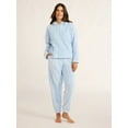 thumbnail image 1 of Joyspun Women's Embossed Plush Hoodie and Joggers Pajama Set, 2-Piece, Size XS-2X, 1 of 5