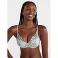 thumbnail image 1 of Joyspun Women's Floral Embroidered High Apex Plunge Bra, Sizes 36B-40DDD, 1 of 4
