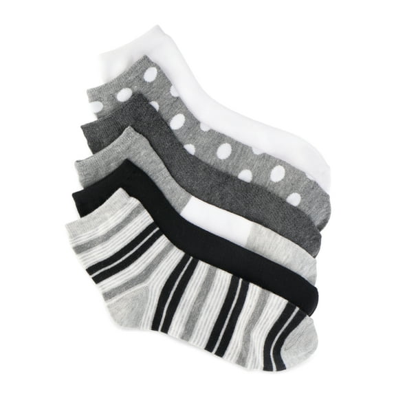 Joyspun Women’s Essentials Ankle Dress Socks, 6-Pack, Fits Shoe Sizes 4-10