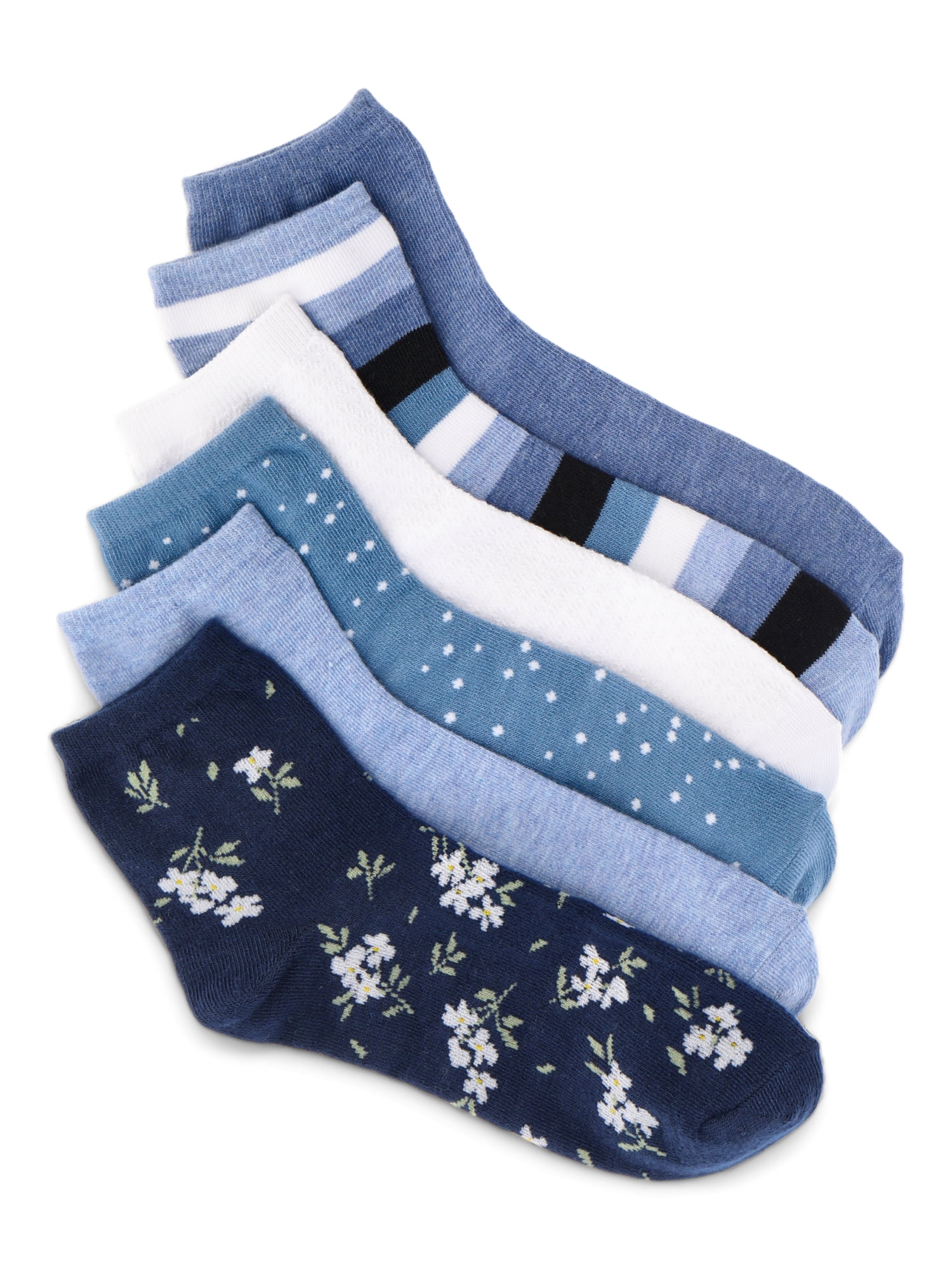 Joyspun Women’s Essentials Ankle Dress Socks, 6-Pack, Fits Shoe Sizes 4-10