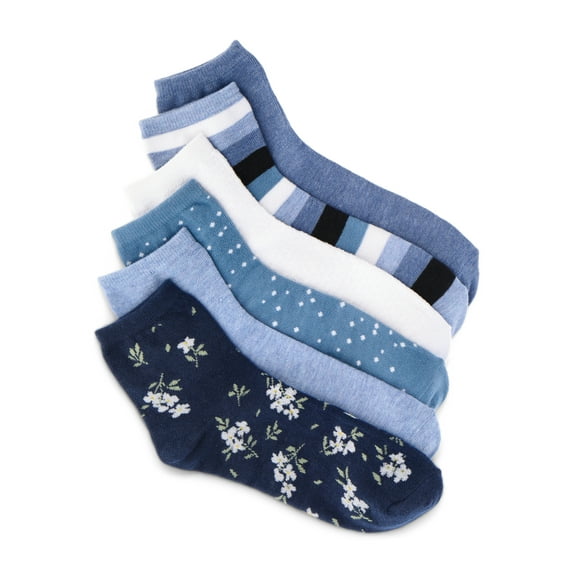 Joyspun Women’s Essentials Ankle Dress Socks, 6-Pack, Fits Shoe Sizes 4-10