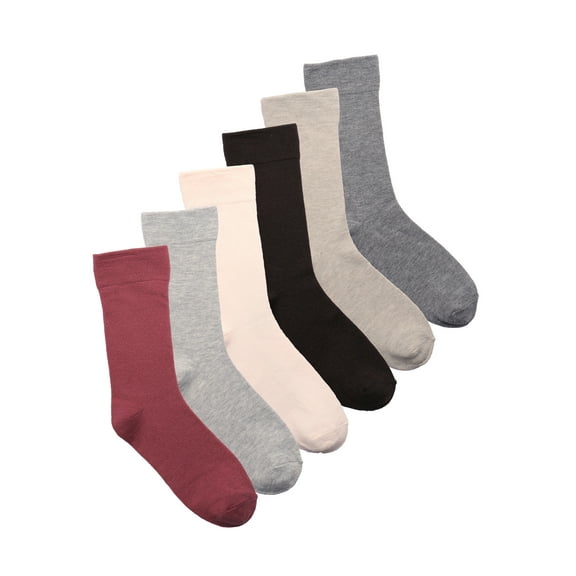 Joyspun Women’s Essentials Ankle Dress Socks, 6-Pack, Fits Shoe Sizes 4-10