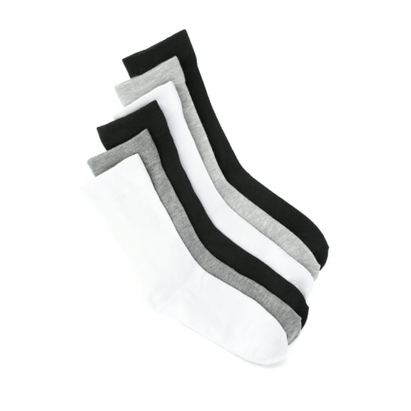 Joyspun Women's Essentials Crew Dress Socks, 6-Pack, Fits Shoe Sizes 4-10