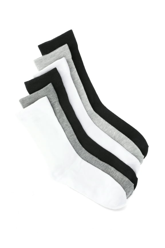 Women's Essentials Crew Dress Socks, 6-Pack, Fits Shoe Sizes 4-10