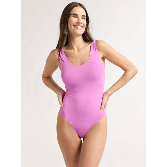 Joyspun Women's Everyday Seamless Bodysuit, Sizes S-3XL