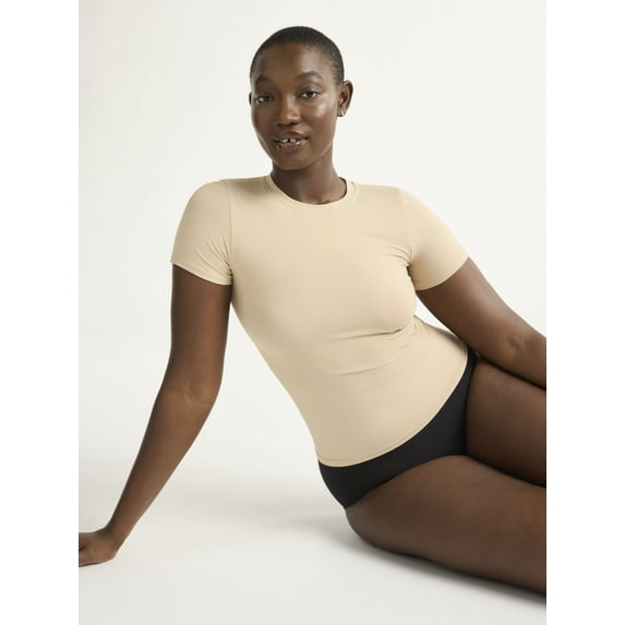 Joyspun Women's Everyday Seamless T-Shirt, Sizes S-3XL