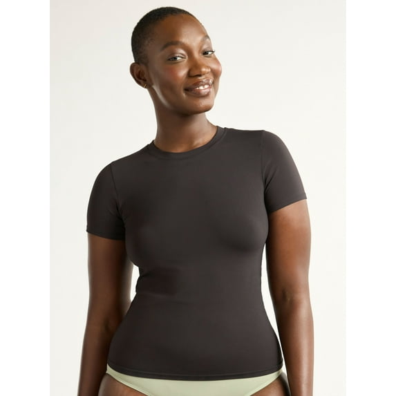 Joyspun Women's Everyday Seamless Shapewear T-Shirt, Sizes S-3XL