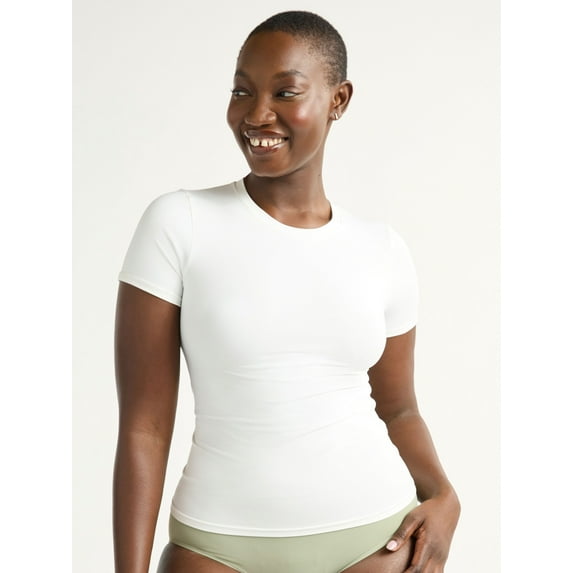 Joyspun Women's Everyday Seamless T-Shirt, Sizes S-3XL