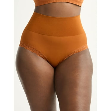 Joyspun Women's Everyday Smooth Briefs with Lace, Sizes S-3X