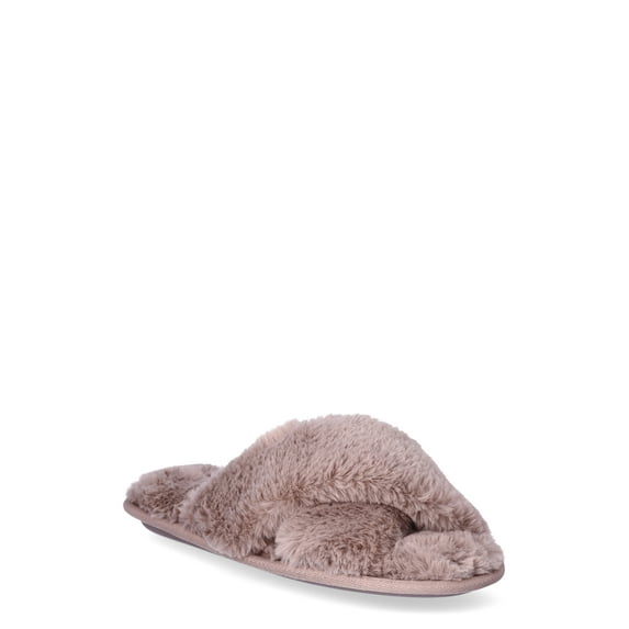 Joyspun Women's Faux Fur X-Band Slippers
