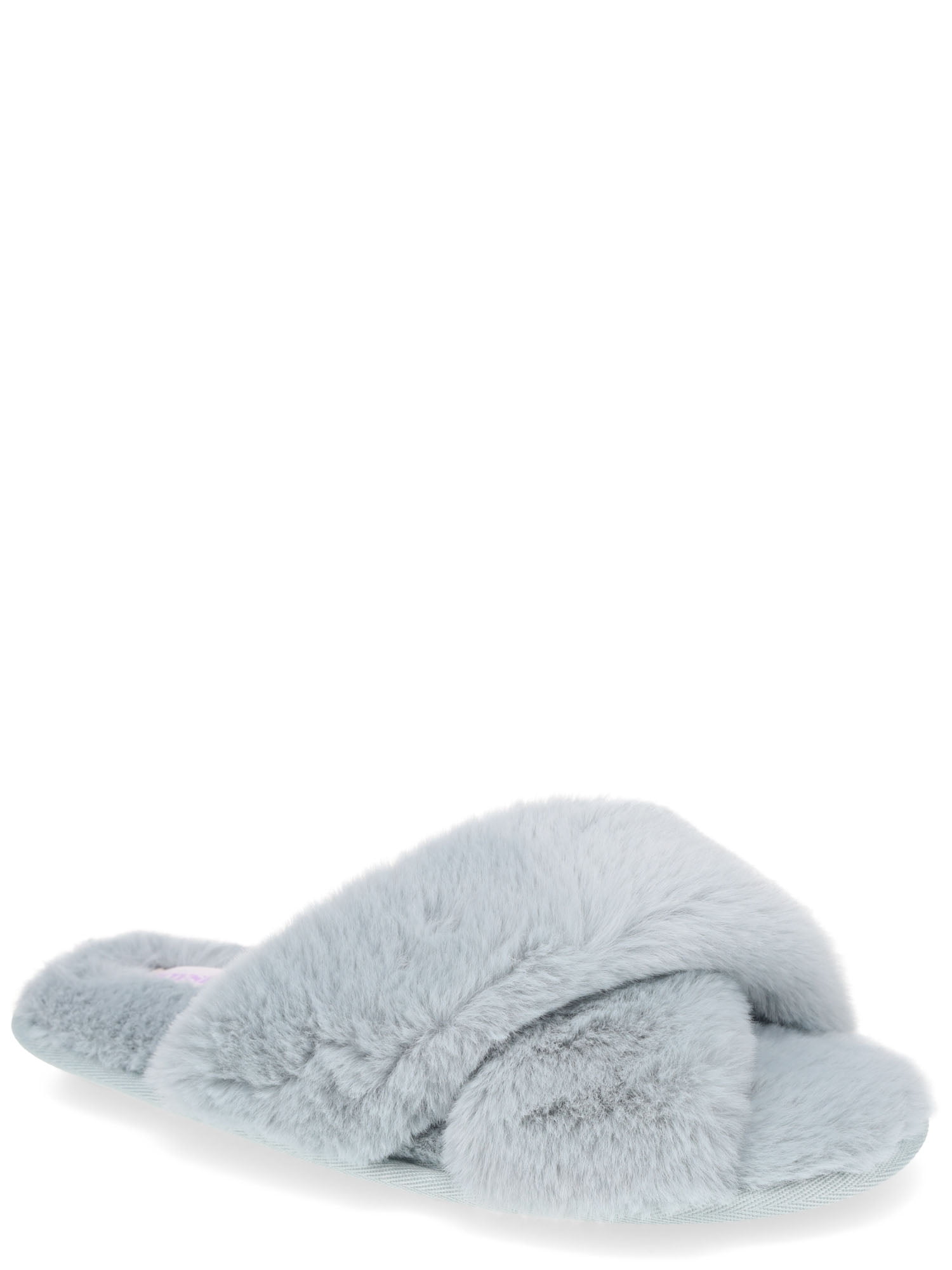 Joyspun Women's Faux Fur X-Band Slippers