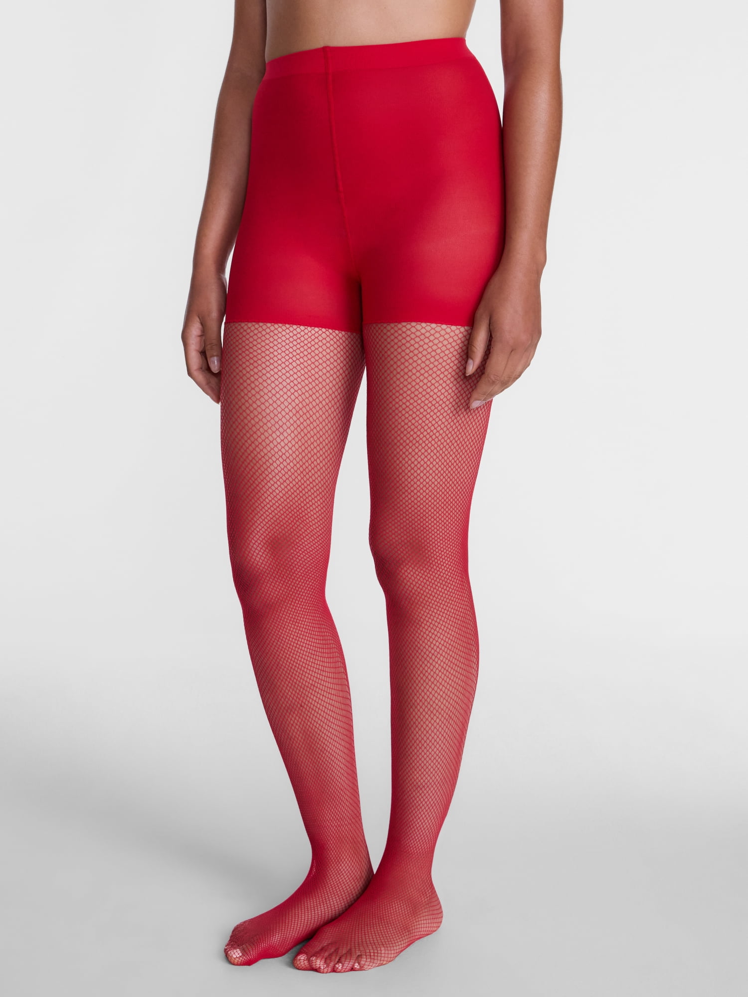 Joyspun Women's Fishnet and Solid Tights, 2-Pack, Sizes S-3XL