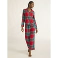 thumbnail image 1 of Joyspun Women's Flannel Long Sleeve Top and Pants Pajama Set, 2-Piece, Sizes XS-3X, 1 of 5