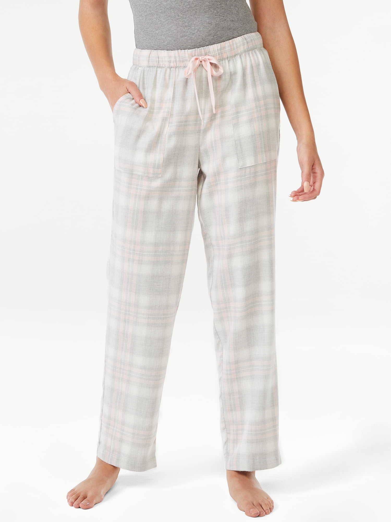 Joyspun Women’s Flannel Lounge Pants, Sizes S to 3X