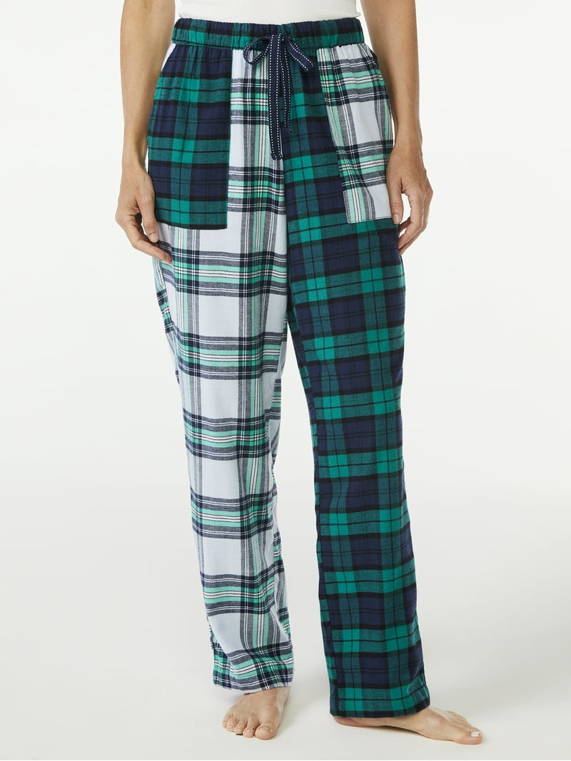 Joyspun Women's Flannel Lounge Pants, Sizes S to 3X, Cotton Blend