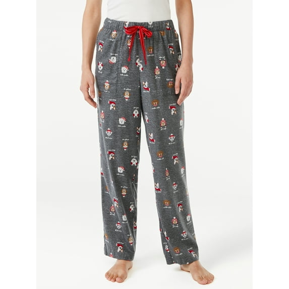 Joyspun Women’s Flannel Lounge Pants, Sizes S to 3X