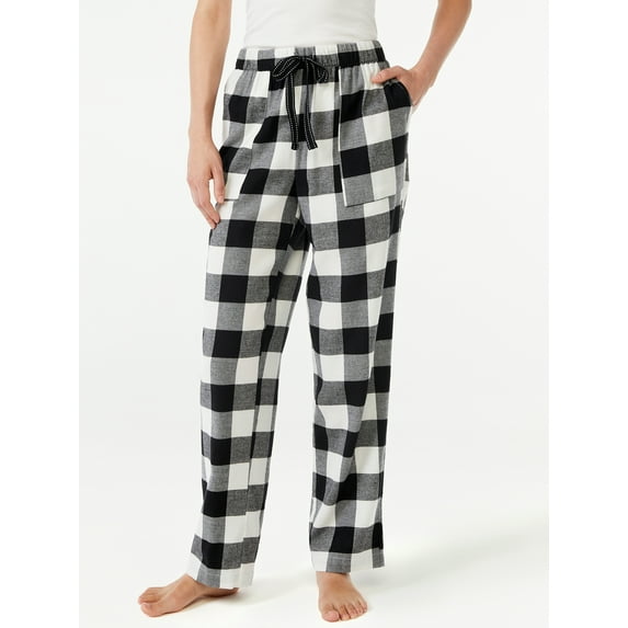 Joyspun Women’s Flannel Lounge Pants, Sizes S to 3X