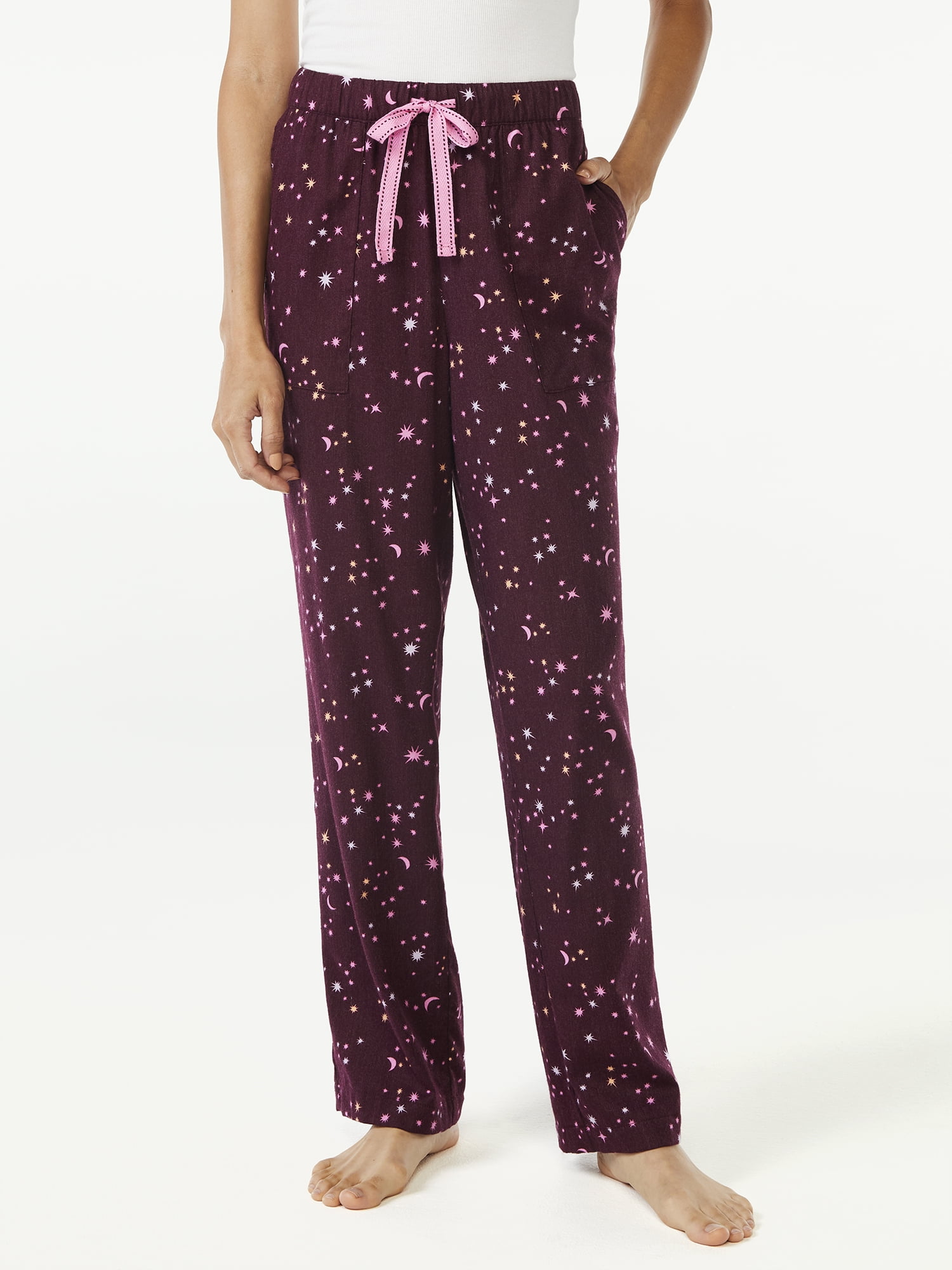 Joyspun Women’s Flannel Lounge Pants, Sizes S to 3X