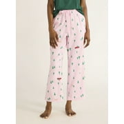 Joyspun Women's Flannel Sleep Pant, Sizes XS to 3X