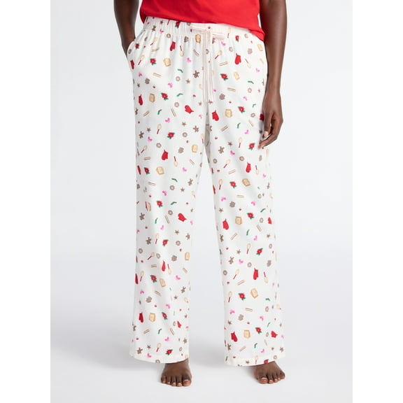 Joyspun Women's Flannel Sleep Pants, 30'' Inseam, Sizes XS-3X
