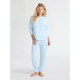 thumbnail image 1 of Joyspun Women’s Fleece Long Sleeve Top and Joggers Lounge Set, 2-Piece, Sizes XS-3X, 1 of 4