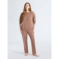 thumbnail image 1 of Joyspun Women’s Fleece Long Sleeve Top and Joggers Lounge Set, 2-Piece, Sizes XS-3X, 1 of 5
