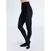 Joyspun Women's Footed Fleece Tights, Sizes S-3XL