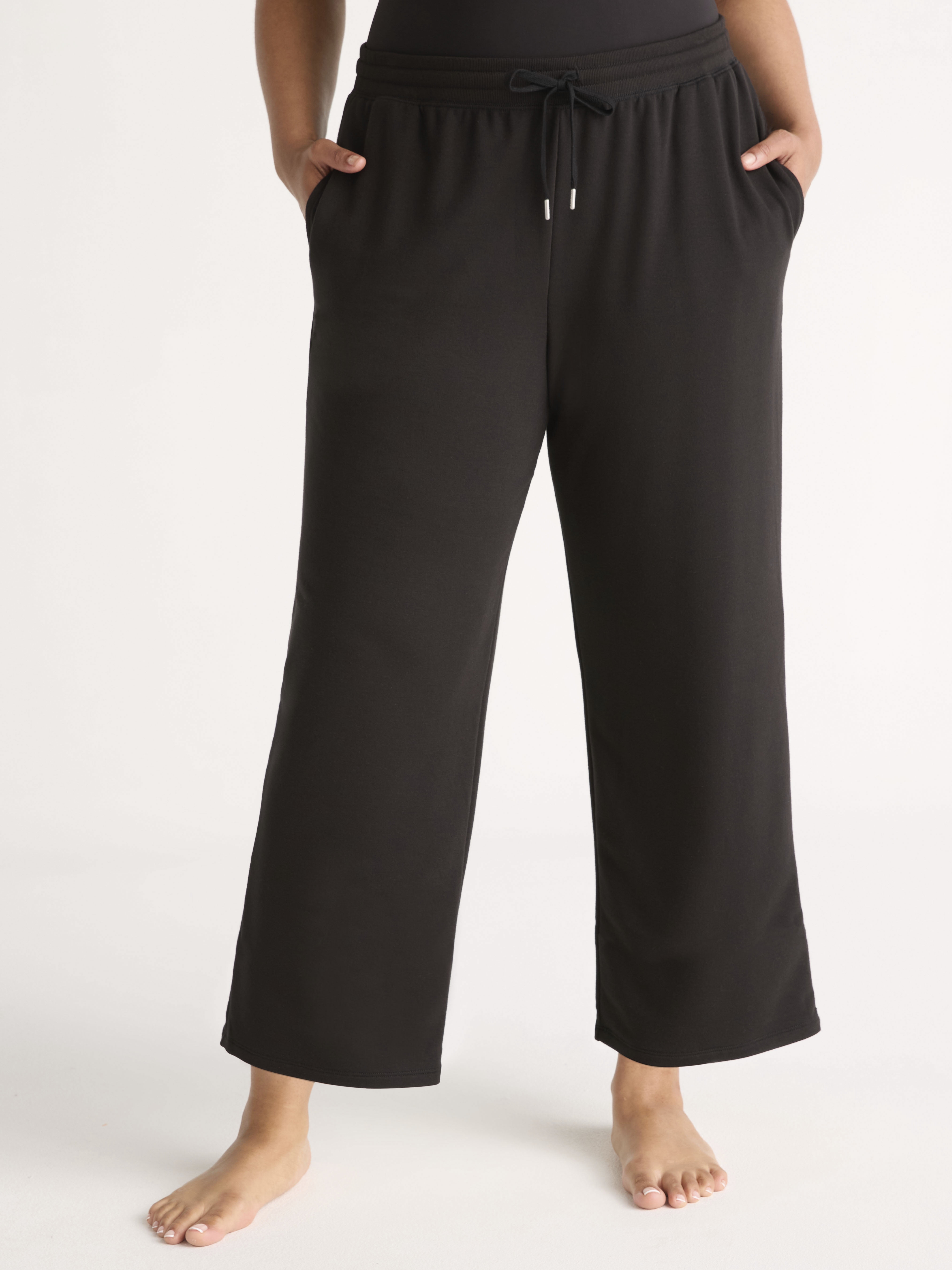 Joyspun Women's French Terry Capri Sleep Pants, 25'' Inseam, Sizes XS-3X